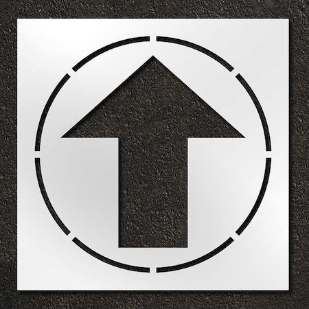 Stencil, Symbol, Straight Arrow, 42 in Character Height, Not Applicable Font, Polyethylene, Clear MPN:STL-116-14808