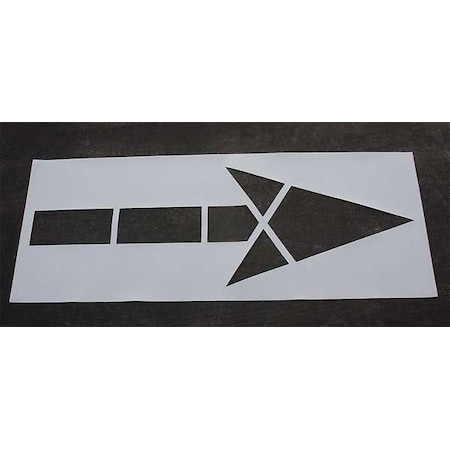 Pavement Stencil, Symbol, MUTCD Straight Arrow, 120 in Character Height, Not Applicable Font, Clear MPN:STL-116-5000