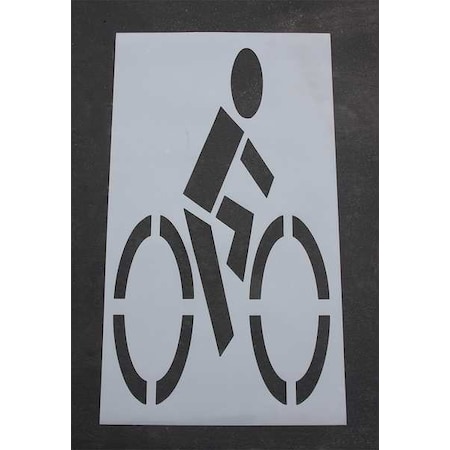 Pavement Stencil, Symbol, Bike Lane, 78 in Character Height, Not Applicable Font, Polyethylene MPN:STL-116-5035