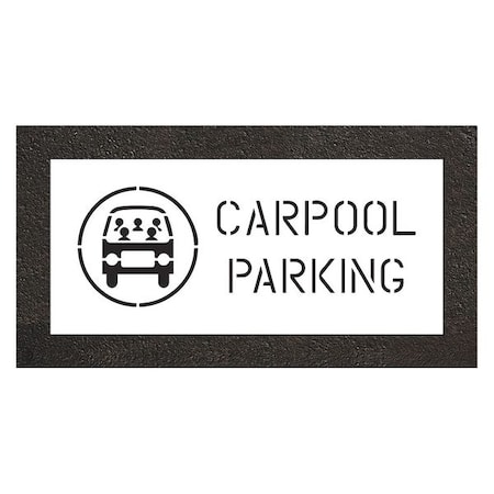 Pavement Stencil, Combination Set, Parking Lot Symbols, 4 in Character Height, White, 1 Pieces MPN:STL-116-50428