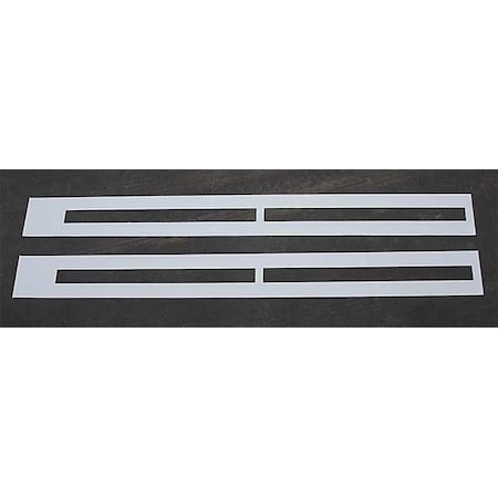 Pavement Stencil, Symbol, Line, 4 in Character Height, Not Applicable Font, Polyethylene, Clear MPN:STL-116-5060