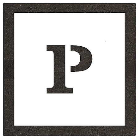 Pavement Stencil, Letter, Parking Lot Symbols, 6 in Character Height, Not Applicable Font, White MPN:STL-116-50626