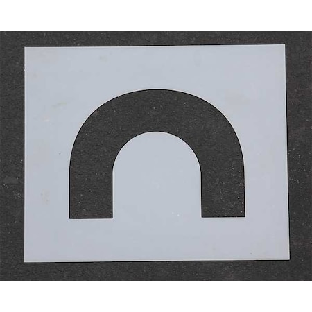 Pavement Stencil, Symbol, End Loop, 4 in Character Height, Not Applicable Font, Polyethylene, Clear MPN:STL-116-5070