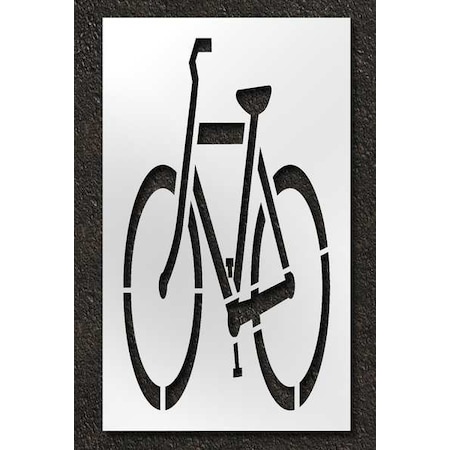 Pavement Stencil, Symbol, Bike Lane - Mutcd, 72 in Character Height, Not Applicable Font, Clear MPN:STL-116-5100
