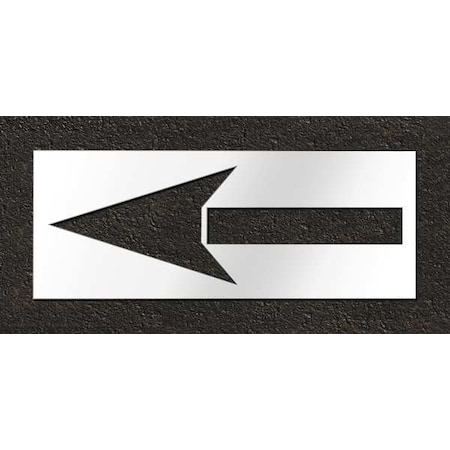Pavement Stencil, Symbol, Bike Lane Arrow, 72 in Character Height, Not Applicable Font, Clear MPN:STL-116-5110