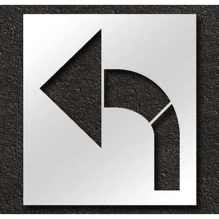 Pavement Stencil, Bike Lane Curved Arrow, STL-116-5115 MPN:STL-116-5115