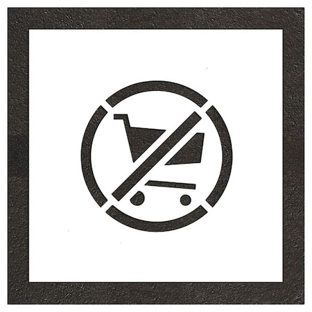 Pavement Stencil, Symbol, Parking Lot Symbols, 12 in Character Height, Not Applicable Font, White MPN:STL-116-51237