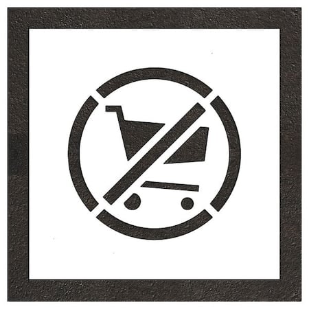Pavement Stencil, Symbol, Parking Lot Symbols, 18 in Character Height, Not Applicable Font, White MPN:STL-116-51837