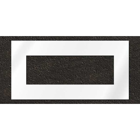 Pavement Stencil, Symbol, Highway Rectangle, 24 in Character Height, Not Applicable Font, Clear MPN:STL-116-5210