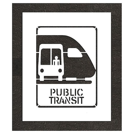 Pavement Stencil, Combination Set, Bus, 24 in Character Height, Low Density Polyethylene (LDPE) MPN:STL-116-52432