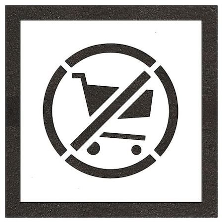 Pavement Stencil, Symbol, Parking Lot Symbols, 24 in Character Height, White, 1 Pieces MPN:STL-116-52437