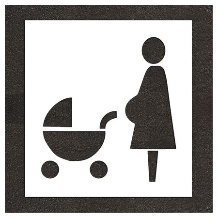 Pavement Stencil, Symbol, Parking Lot Symbols, 36 in Character Height, White, 1 Pieces MPN:STL-116-53638