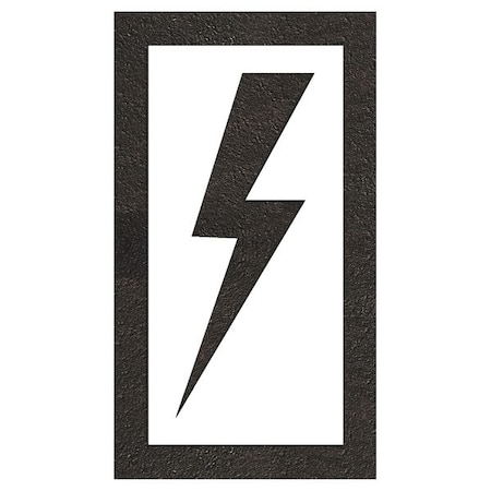 Pavement Stencil, Symbol, Electric Car Logo, 48 in Character Height, Not Applicable Font, White MPN:STL-116-54822