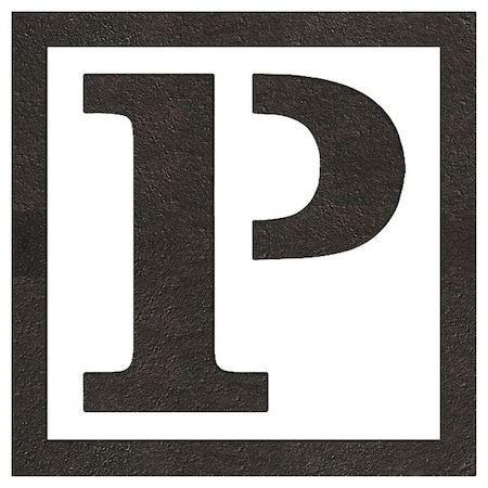Pavement Stencil, Letter, Parking Lot Symbols, 48 in Character Height, Not Applicable Font, White MPN:STL-116-54826