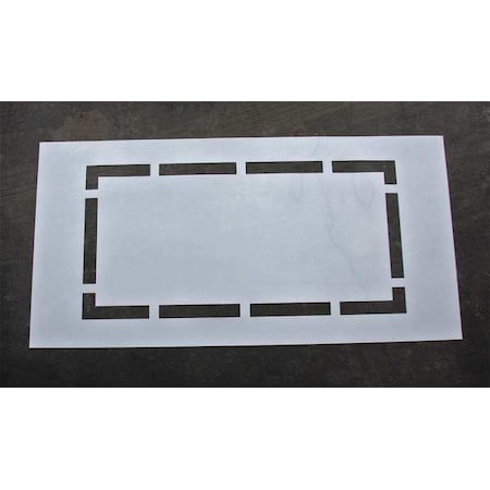 Athletic Stencil, Symbol, Baseball Batters Box, 36 in Character Height, Not Applicable Font, Clear MPN:STL-116-6490