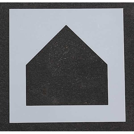Athletic Stencil, Symbol, Baseball Home Plate, 17 in Character Height, Not Applicable Font, Clear MPN:STL-116-6495