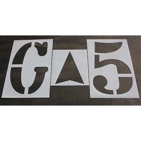 Athletic Stencil, Symbol, Football Field, 72 in Character Height, Polyethylene, Clear, 8 Pieces MPN:STL-116-6FK