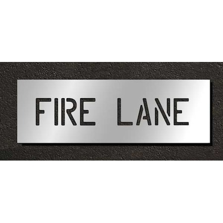 Pavement Stencil, Message, Fire Lane, 4 in Character Height, Highway Gothic Font, Polyethylene MPN:STL-116-70431