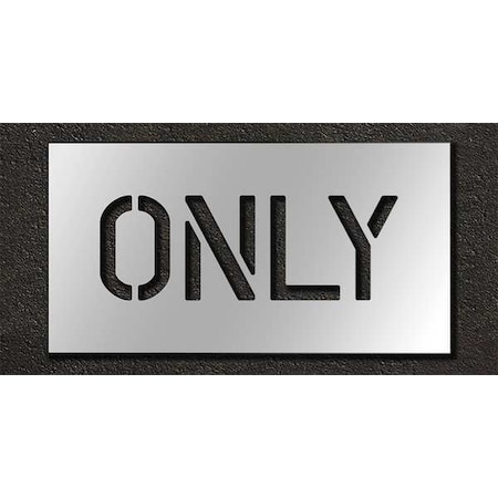 Pavement Stencil, Message, Only, 6 in Character Height, Highway Gothic Font, Polyethylene, Clear MPN:STL-116-70606
