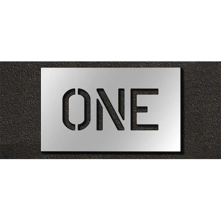 Pavement Stencil, Message, One, 6 in Character Height, Highway Gothic Font, Polyethylene, Clear MPN:STL-116-70609