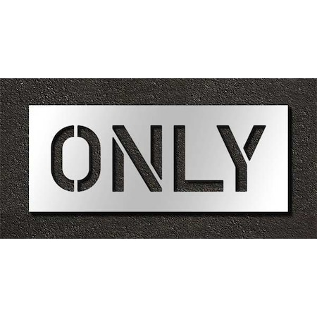 Pavement Stencil, Message, Only, 10 in Character Height, Highway Gothic Font, Polyethylene, Clear MPN:STL-116-71006