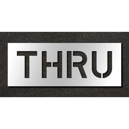 Pavement Stencil, Message, Thru, 10 in Character Height, Highway Gothic Font, Polyethylene, Clear MPN:STL-116-71008