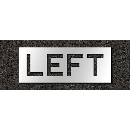 Pavement Stencil, Message, Left, 10 in Character Height, Highway Gothic Font, Polyethylene, Clear MPN:STL-116-71020