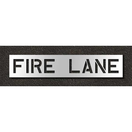 Pavement Stencil, Message, Fire Lane, 10 in Character Height, Highway Gothic Font, Polyethylene MPN:STL-116-71031