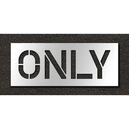 Pavement Stencil, Message, Only, 12 in Character Height, Highway Gothic Font, Polyethylene, Clear MPN:STL-116-71206