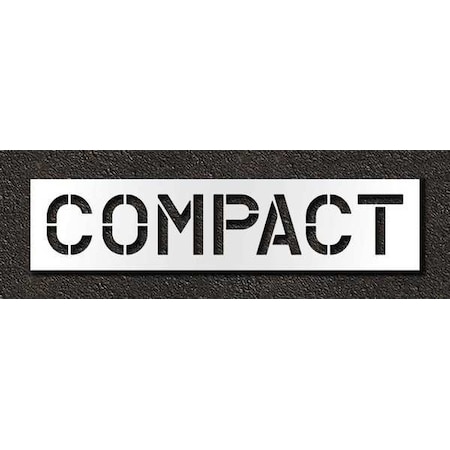 Pavement Stencil, Message, Compact, 12 in Character Height, Highway Gothic Font, Polyethylene MPN:STL-116-71211