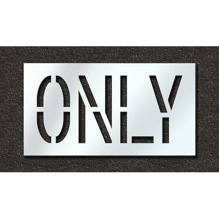 Pavement Stencil, Message, Only, 18 in Character Height, Highway Gothic Font, Polyethylene, Clear MPN:STL-116-71806