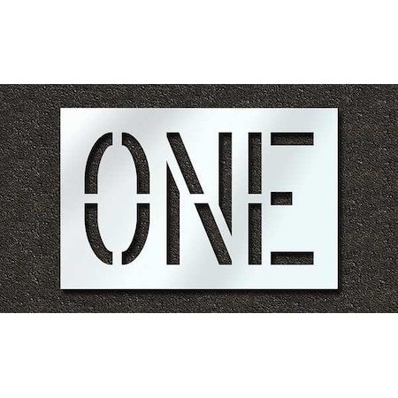 Pavement Stencil, Message, One, 18 in Character Height, Highway Gothic Font, Polyethylene, Clear MPN:STL-116-71809