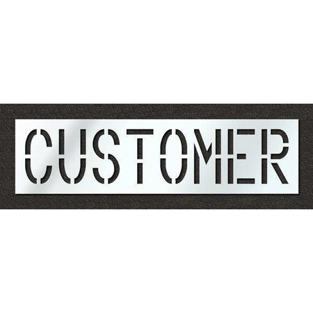 Pavement Stencil, Message, Customer, 18 in Character Height, Highway Gothic Font, Polyethylene MPN:STL-116-71814
