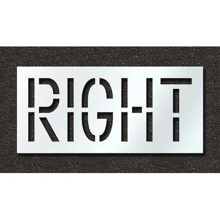 Pavement Stencil, Message, Right, 18 in Character Height, Highway Gothic Font, Polyethylene, Clear MPN:STL-116-71821