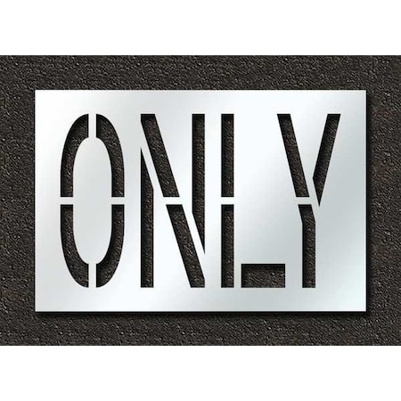 Pavement Stencil, Message, Only, 24 in Character Height, Highway Gothic Font, Polyethylene, Clear MPN:STL-116-72406