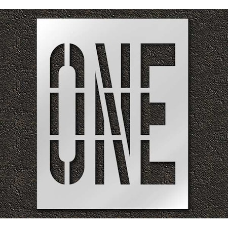 Pavement Stencil, Message, One, 36 in Character Height, Highway Gothic Font, Polyethylene, Clear MPN:STL-116-73609