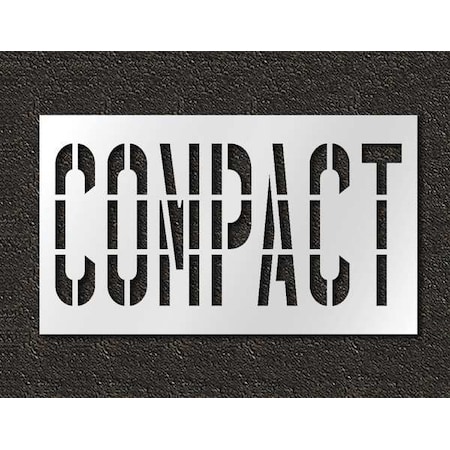 Pavement Stencil, Message, Compact, 36 in Character Height, Highway Gothic Font, Polyethylene MPN:STL-116-73611