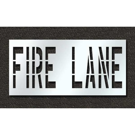 Pavement Stencil, Message, Fire Lane, 36 in Character Height, Highway Gothic Font, Polyethylene MPN:STL-116-73631