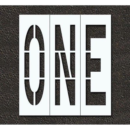 Pavement Stencil, Message, One, 48 in Character Height, Highway Gothic Font, Polyethylene, Clear MPN:STL-116-74809