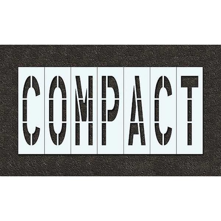 Pavement Stencil, Message, Compact, 48 in Character Height, Highway Gothic Font, Polyethylene MPN:STL-116-74811