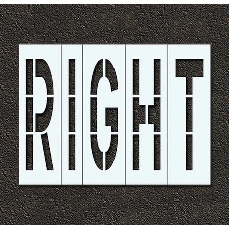 Pavement Stencil, Message, Right, 96 in Character Height, Highway Gothic Font, Polyethylene, Clear MPN:STL-116-79621
