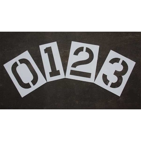 Pavement Stencil, 24 in, Number Kit, 1/16, STL-116-8240W MPN:STL-116-8240W