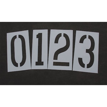 Pavement Stencil, 36 in, Number Kit, 1/16, STL-116-8360W MPN:STL-116-8360W