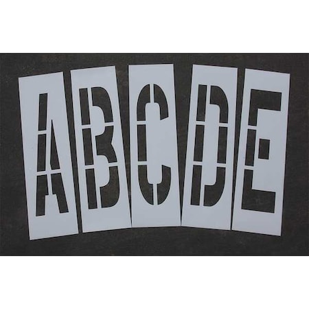 Pavement Stencil, 36 in, Alpha Kit, 1/16, STL-116-8365 MPN:STL-116-8365