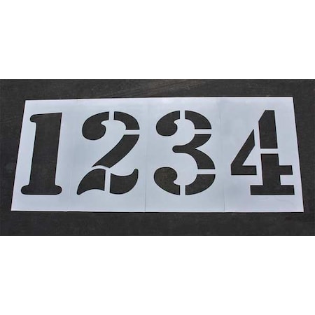 Athletic Stencil, Symbol, Track & Field, 36 in Character Height, Polyethylene, Clear, 8 Pieces MPN:STL-116-F6100