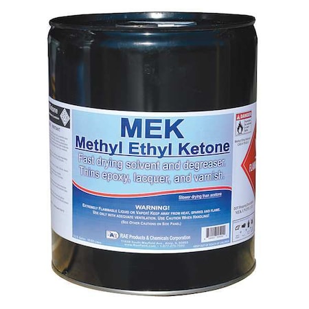 5 gal MEK Paint Thinner Reducer Solvent, Clear, Solvent Base MPN:S-41CN