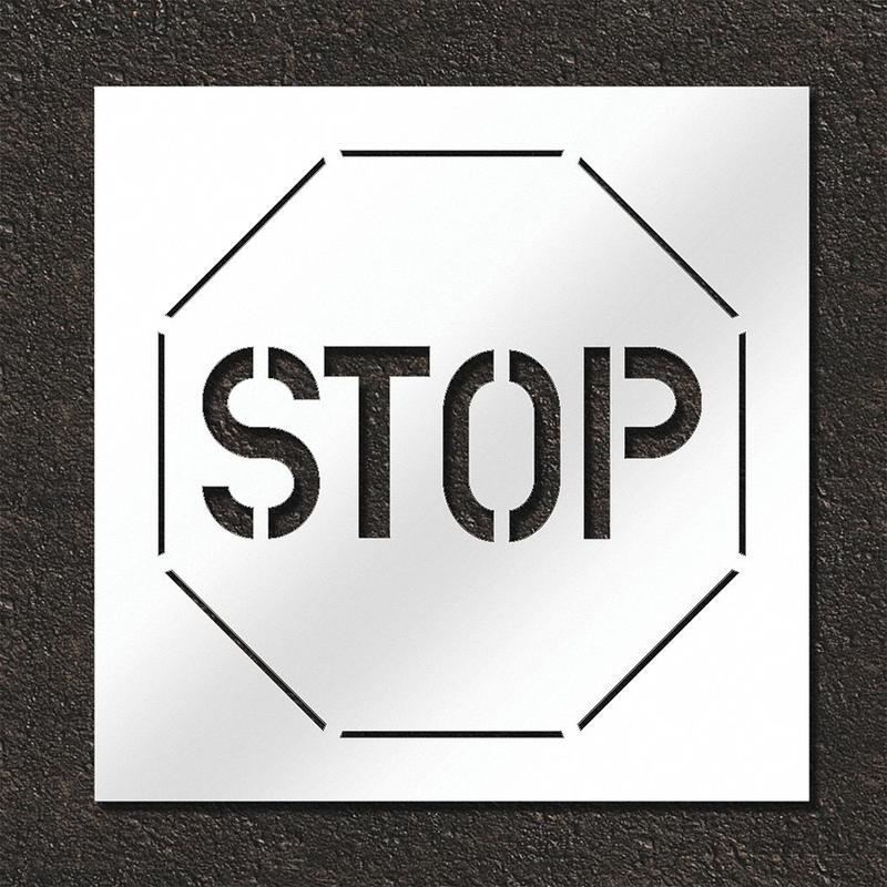 Pavement Stencil Stop MPN:STL-108-13001