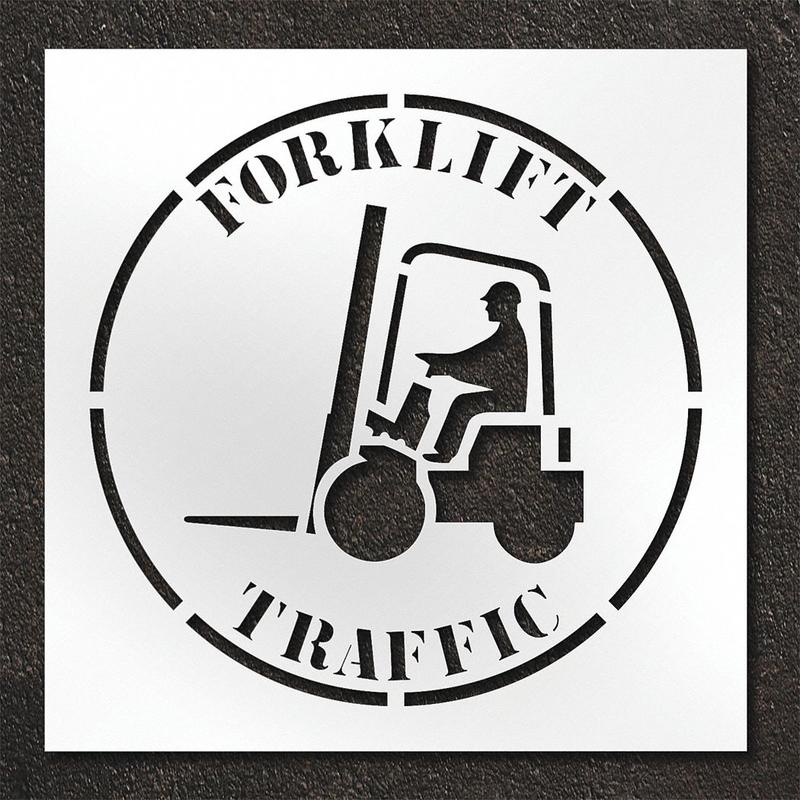 Pavement Stencil Forklift Traffic MPN:STL-108-14802