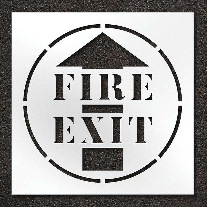 Pavement Stencil Fire Exit MPN:STL-108-14806