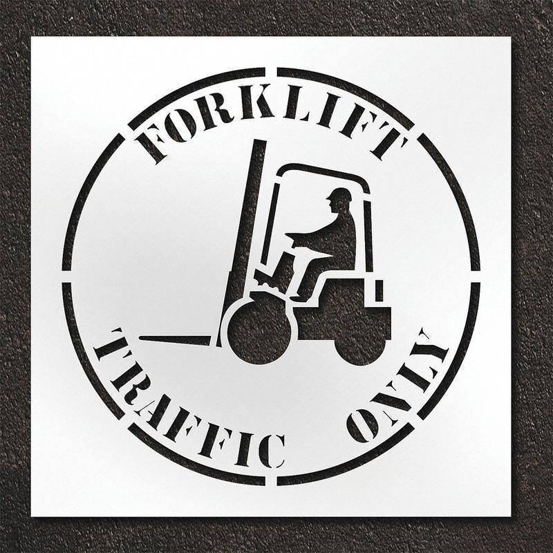 Pavement Stencil Forklift Traffic Only MPN:STL-108-14812